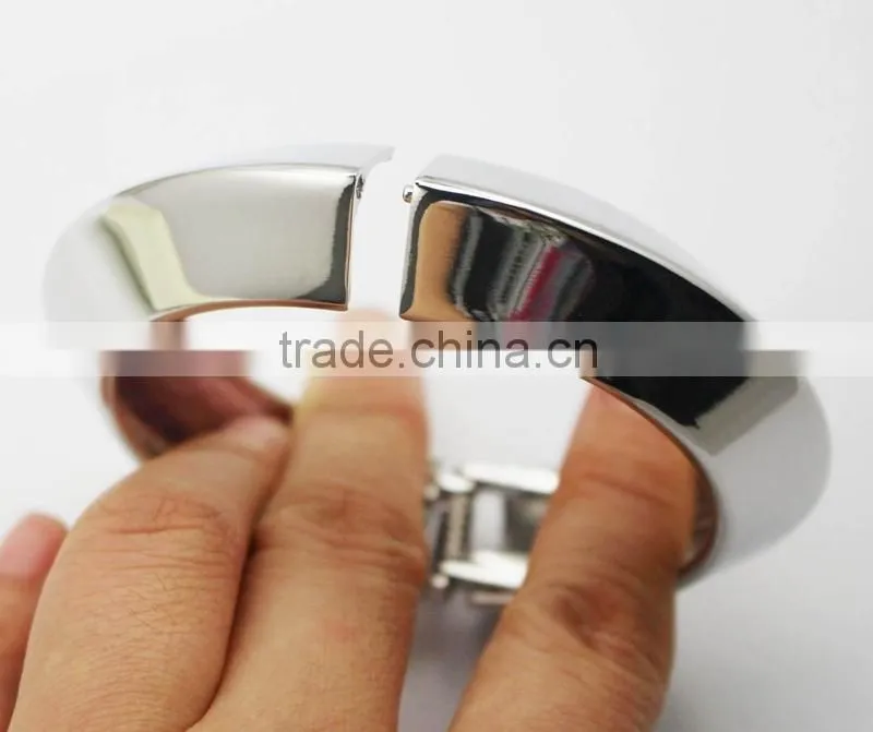 Fashion Blank Chunky Adjustable Alloy Bangle Mirror Polished