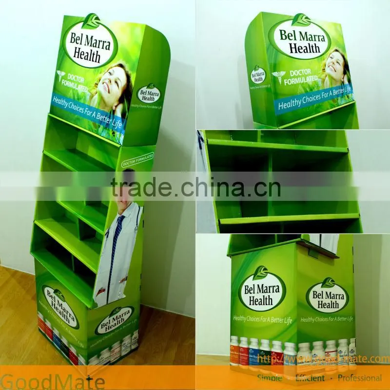 Manufacture Cardboard floor stand lcd touch screen advertising display