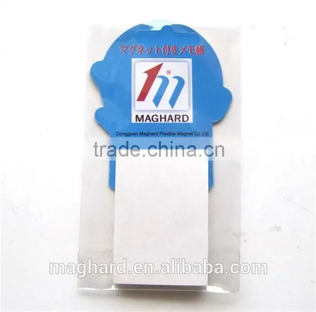 China manufacturer custom tear-odd shopping list with rubber magnet as fridge magnet