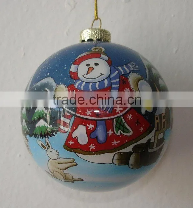 Christmas Inside Painted Glass Ball