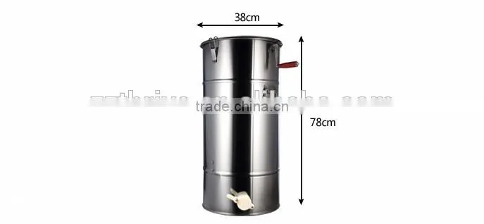 Two frames manual transparent plastic honey extractor