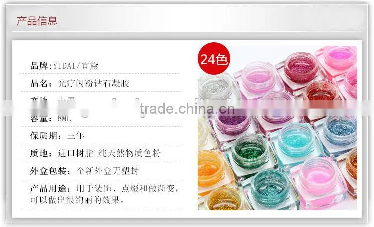 8ml glass uv gel nail design