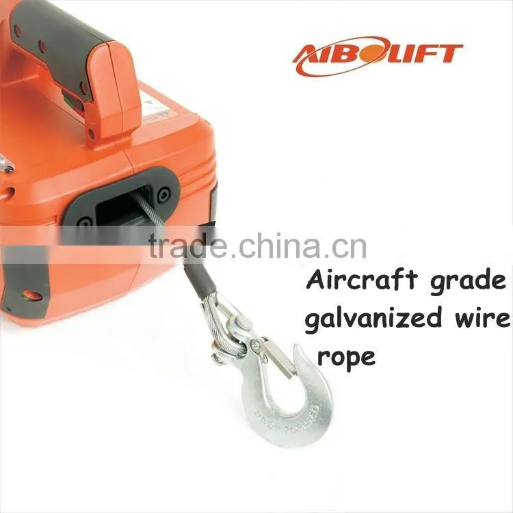 mini portable electric winch 500lbs with remote control
