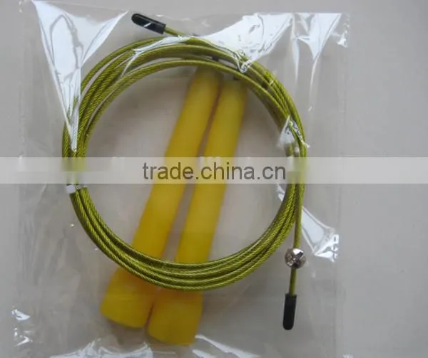 Professional Leather jump rope/Steel handle with ball bearing