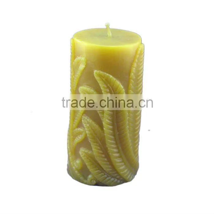 Christmas tree style pillar candle with vanilla scent