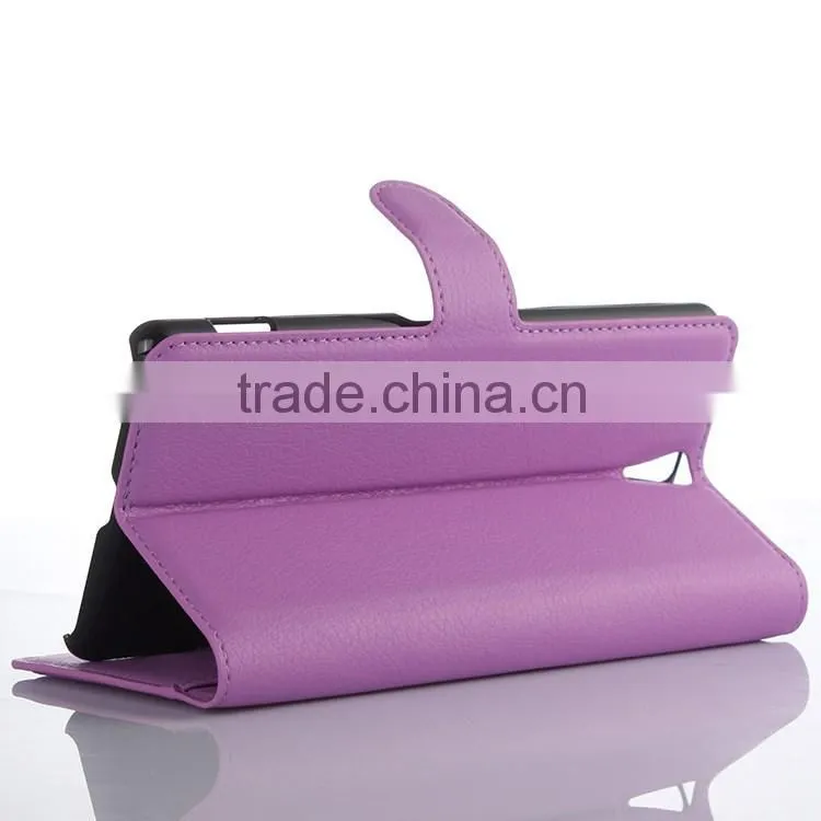 Luxury Mobile Phone PU Leather Flip Cover Case For Sony C5 Leather Case