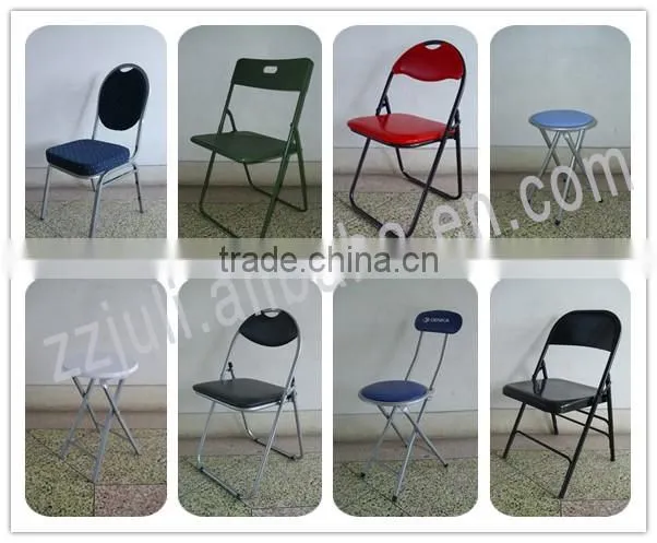 Living room furniture metal folding stool children chair with PVC cushioned seat