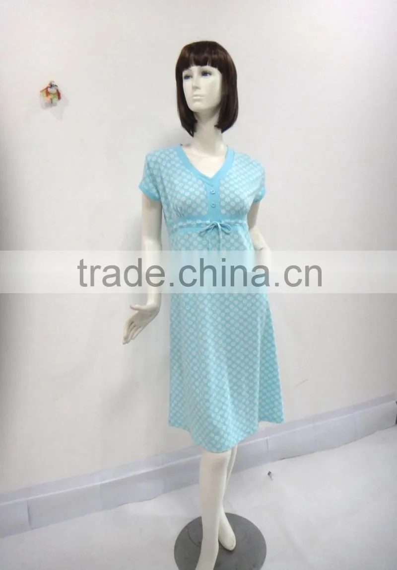 Pure and fresh and sweet bowknot nightgown women