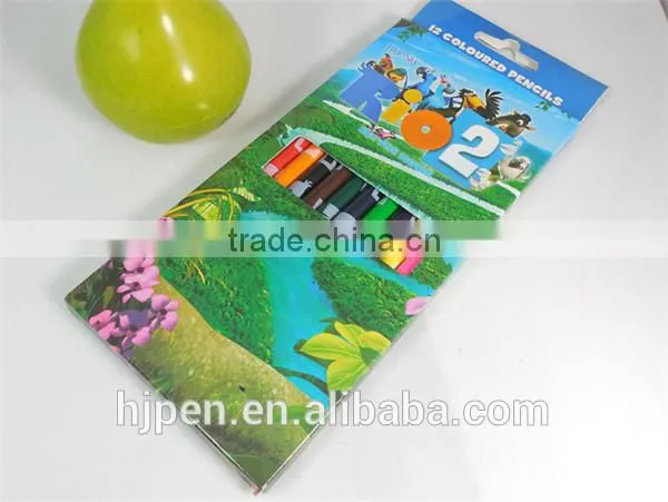 7'' 12 Color Pencil Set Cheap Wooden Drawing Pen