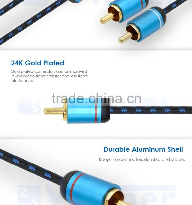 2RCA Stereo Audio Cable - Dual RCA Plug M/M 2 Channel cable