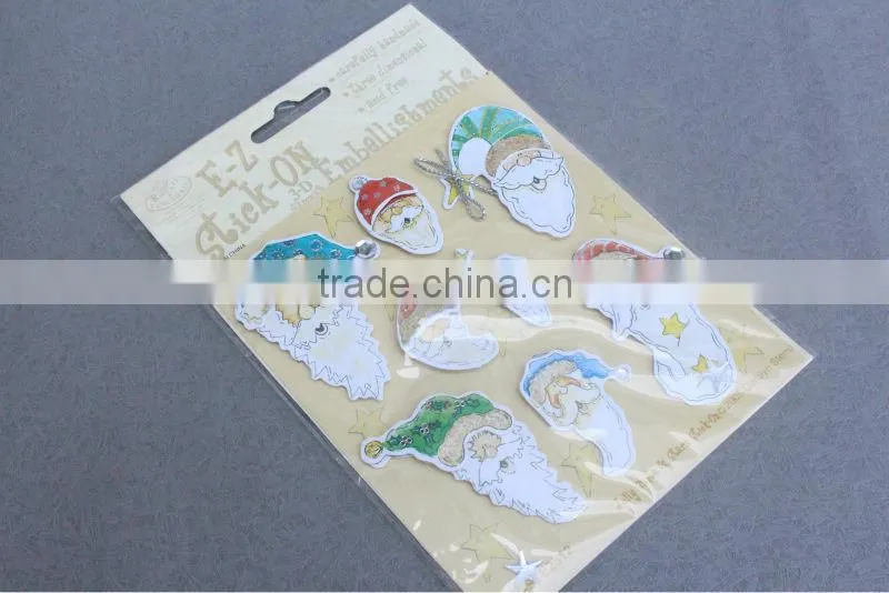 father christmas 3D paper sticker