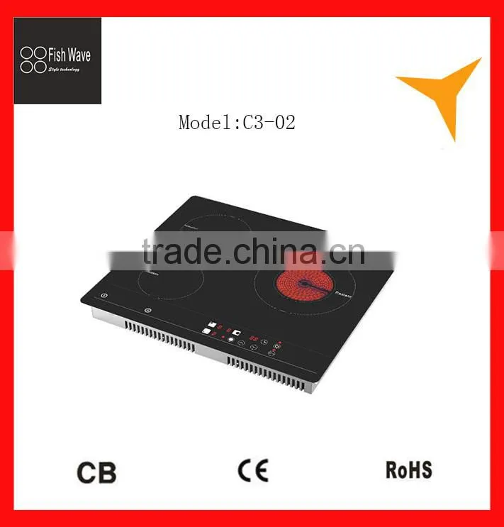 5400W 3 heating zone ceramic and induction hob home appliances