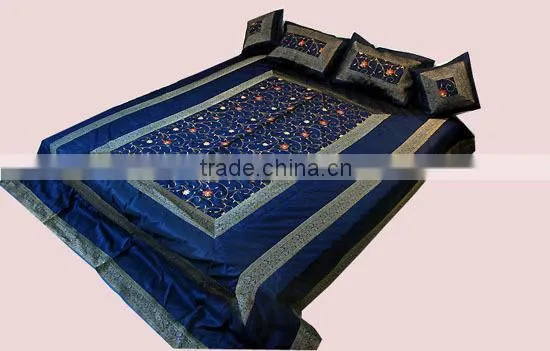 Luxury Lovely Silk Embroidered Bedspread Bedsheets in India