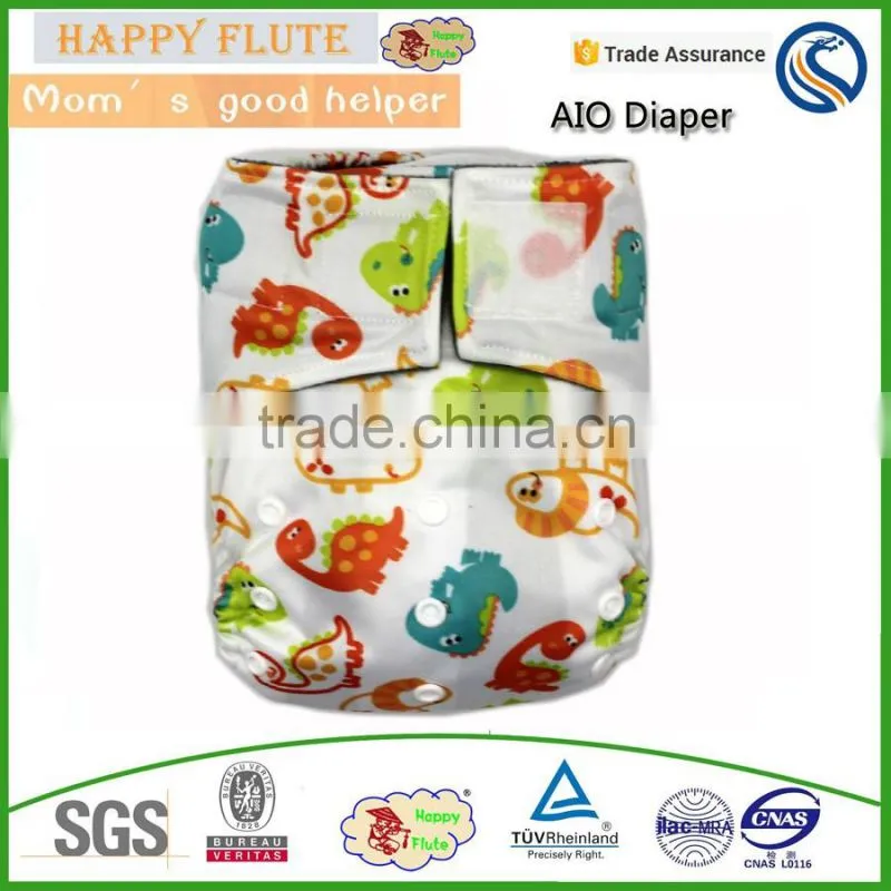 2016 Hot Sale Happy flute Wholesaler of Baby Cloth Diaper AIO bamboo cloth diaper organic cloth diapers wholesale