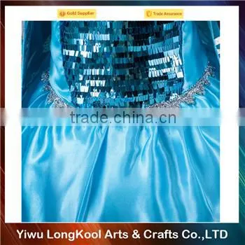 2016 New coming hot sale cosplay frozen elsa princess dress fancy girls dress