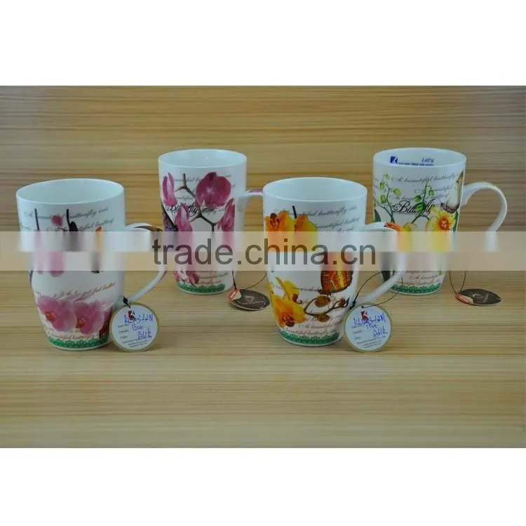 best selling items full decal printing mug white coffee new bone china cup mug