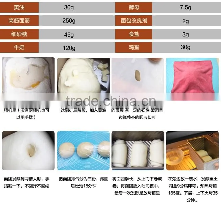 BAKEST New arrival gold toast box with non-stick/baking cake tool/bread mould/various sizes for choose