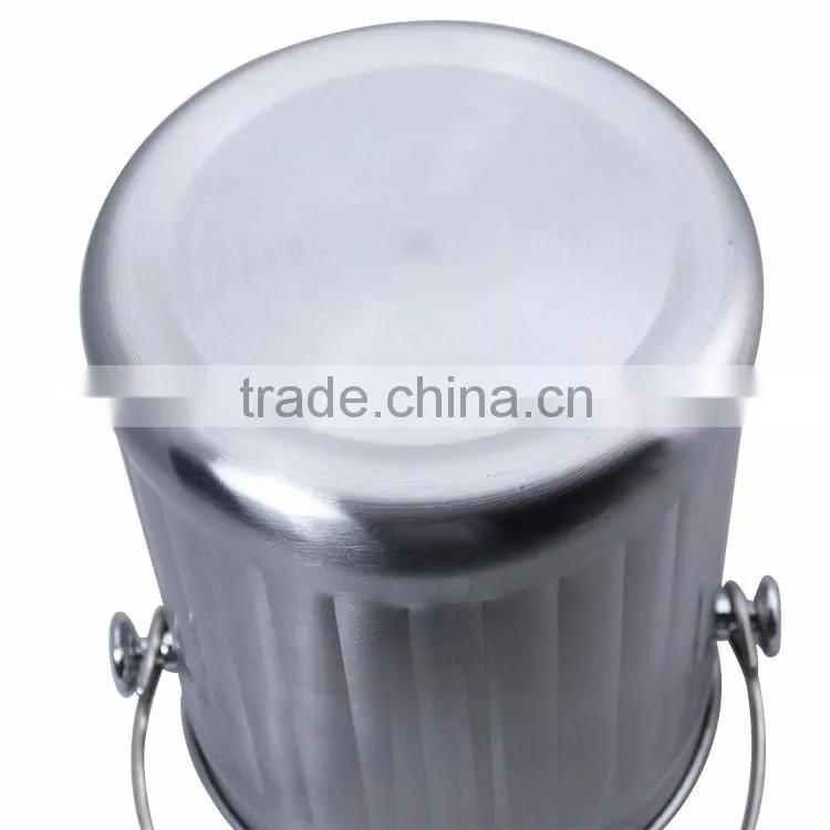 L/C cheap houseware 1.0 gallon stainless steel garbage can with carbon filters