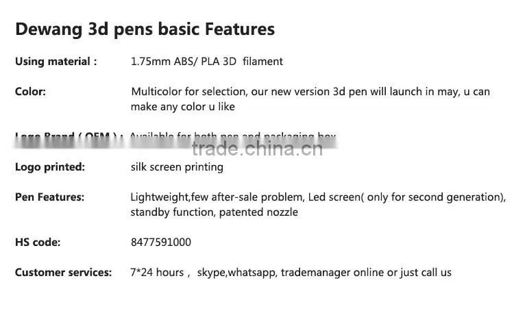 Yaya 3D Stereo drawing pen Digital Printer Type printing pen for sale