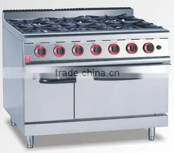 6-Burner Gas Range with gas oven combination catering equipment 900/700 series