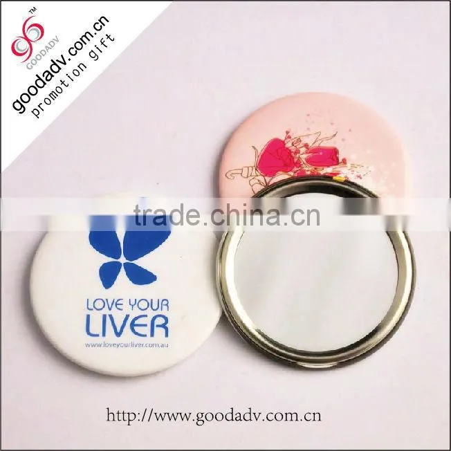 customize round compact mirror