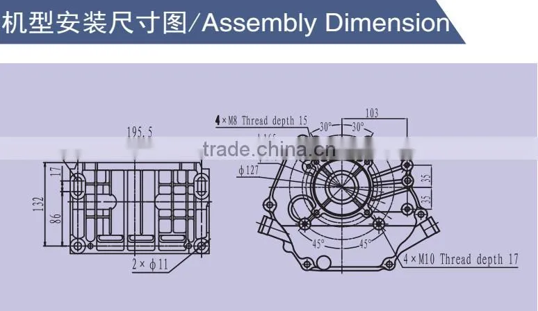 Chinese Senci brand OHV 190f gasoline engine 13hp