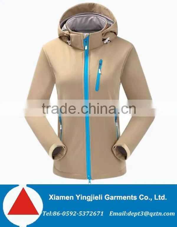 Outdoor Waterproof Hunting Softshell Jacket For Women Hooded Softshell Jacket