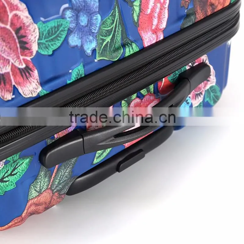 Good Quality Flower Print ABS PC Luggage Eminent Hard Luggage