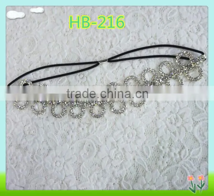 2015 New arriva wholesale stretch rhinestone headbands