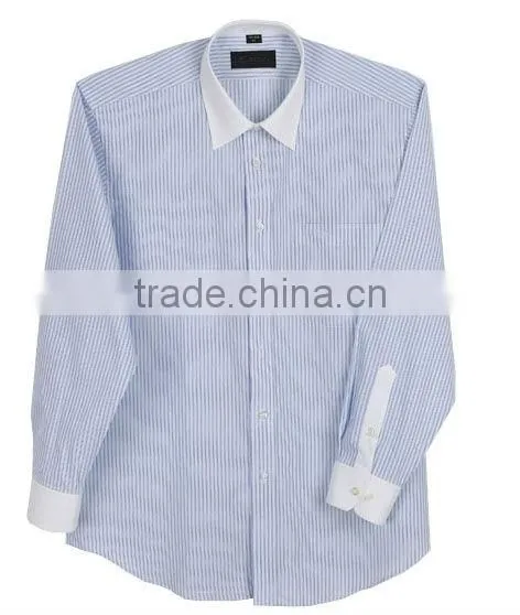 Vertical stripe fashion men dress shirt