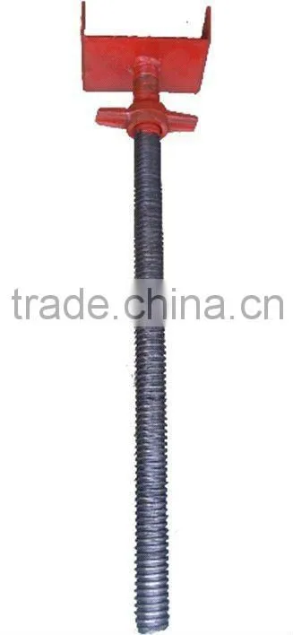 solid round steel scaffolding u-head screw jack