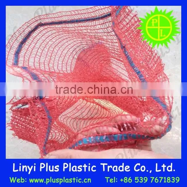 PE raschel mesh bag roll packing garlic mesh bag