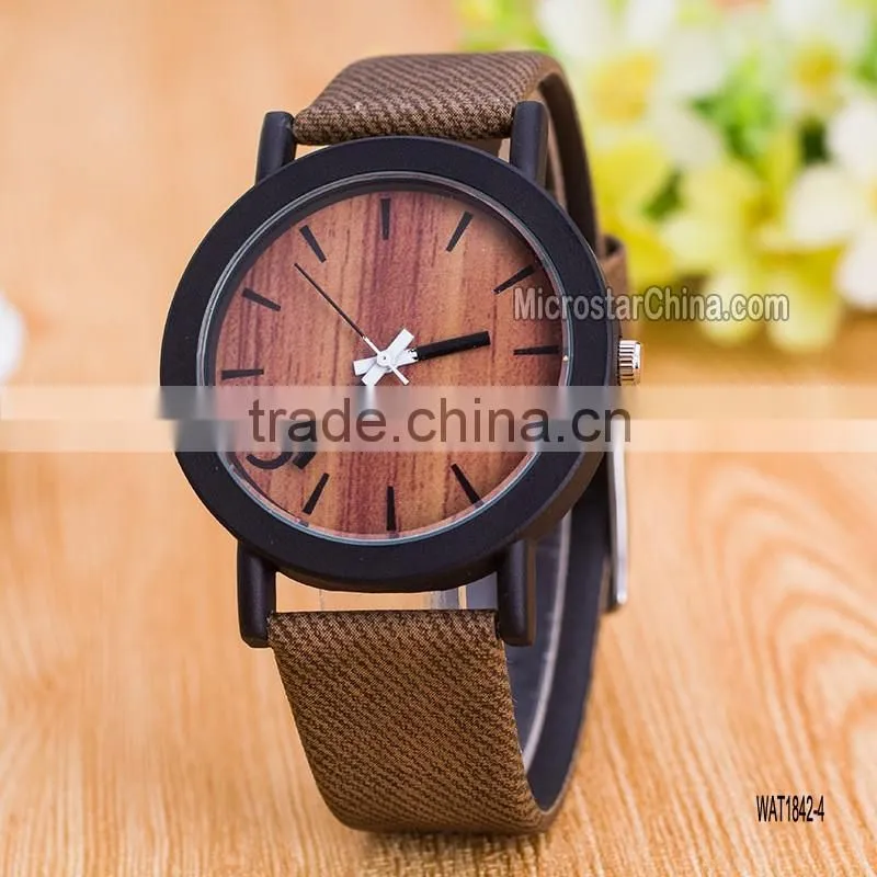 2016 wholesale fashion wrist wood color watch
