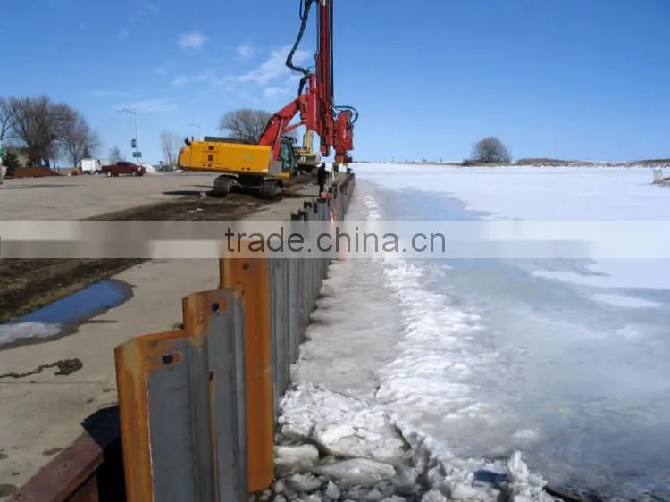 Hot Sale High Qulity 8mm thick different types of U type Z type used steel sheet pile Q295bz