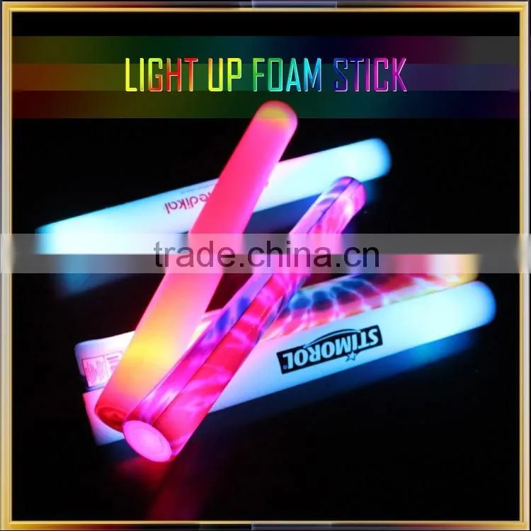 Led lighs up foam glow stick, soft glow stick