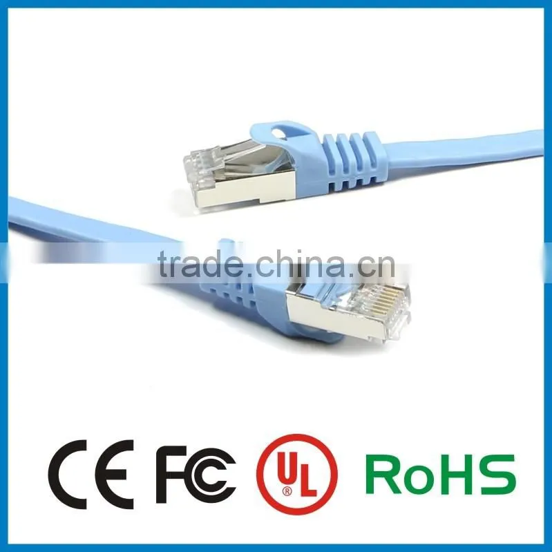 top sellers nickel plated 1m cat6 flat patch cable