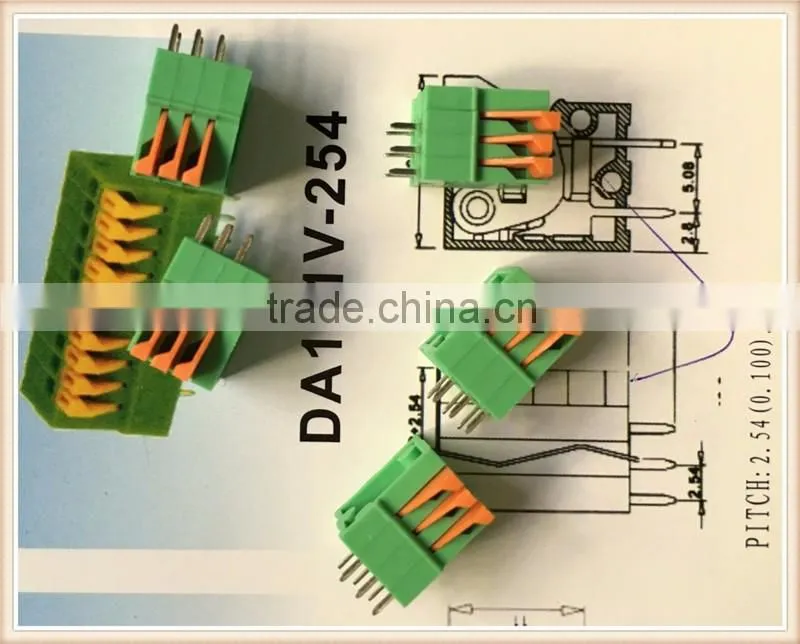 Video Device 2.54MM Screwless Terminal Connectors Blocks