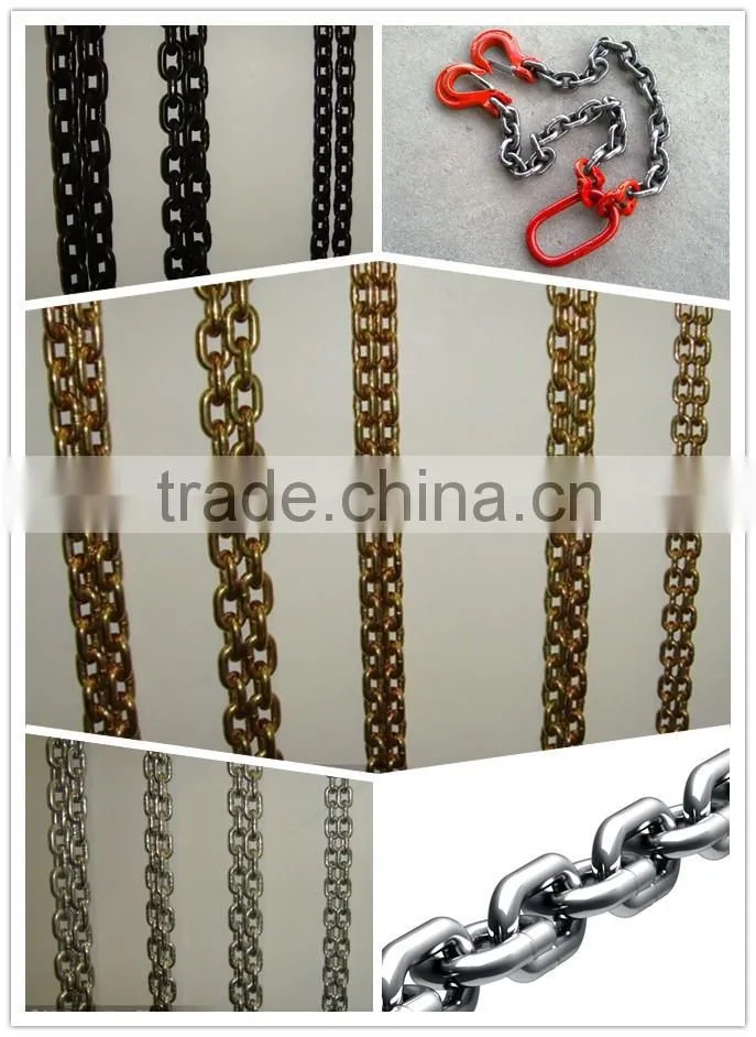 drop forged hardware alloy steel/carbon steel lifting hoist four strip chain