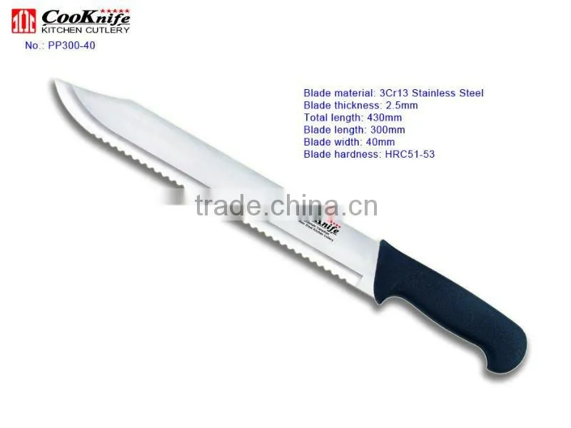 Plastic Handle Stainless Steeel Butcher Knife
