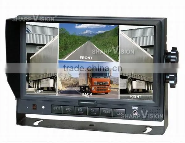 7 Inch Color Digital CCTV system with quad view monitor