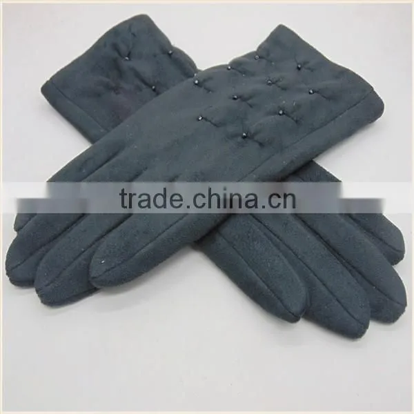 2016 NEW Fashional Cherry Thinsulate Suede motorcycle Gloves For Girls