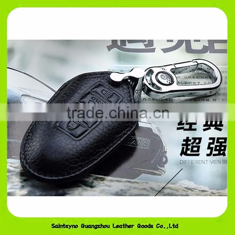 16673 Made in china real leather compact key holder