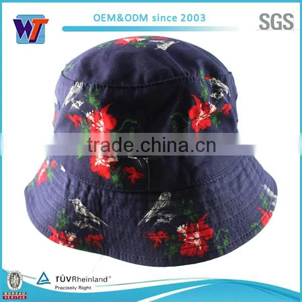 2016 wholesale 100% cotton printed embroidery fishing hat