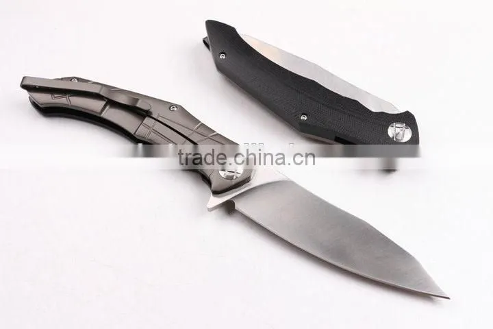 OEM outdoor G10 handle pocket knife with sanding surface