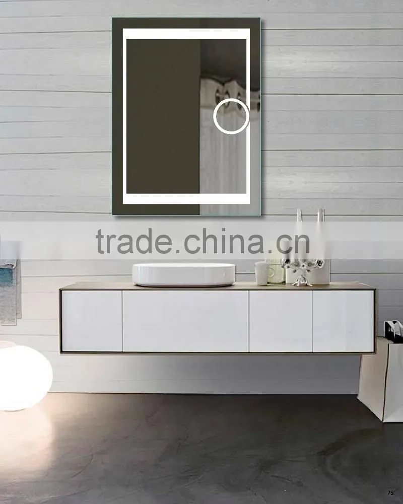 Profession OEMIP44 rated anti-fog bathroom backlit mirror with smart touch sensor