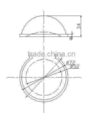 78mm led glass lens for high bay light