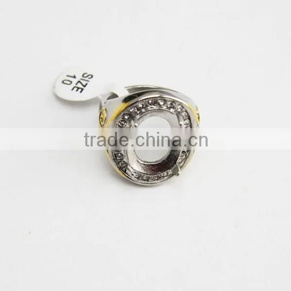 Factory direct wholesale high quality fashion men's stainless steel ring with stone