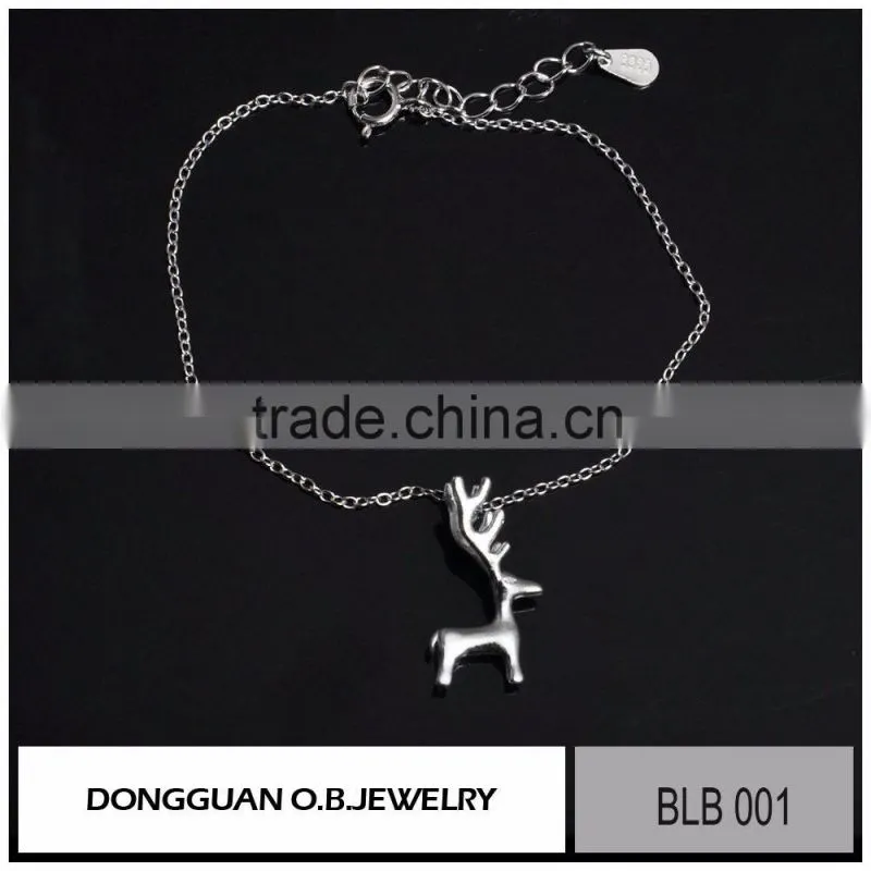Fashion wholesale 925 sterling silver smart bracelet charms jewelry