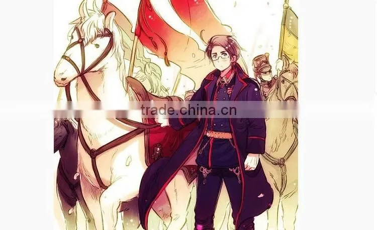 New product excellent quality for Axis Powers Hetalia Roderich Edelstein dark red wig cosplay