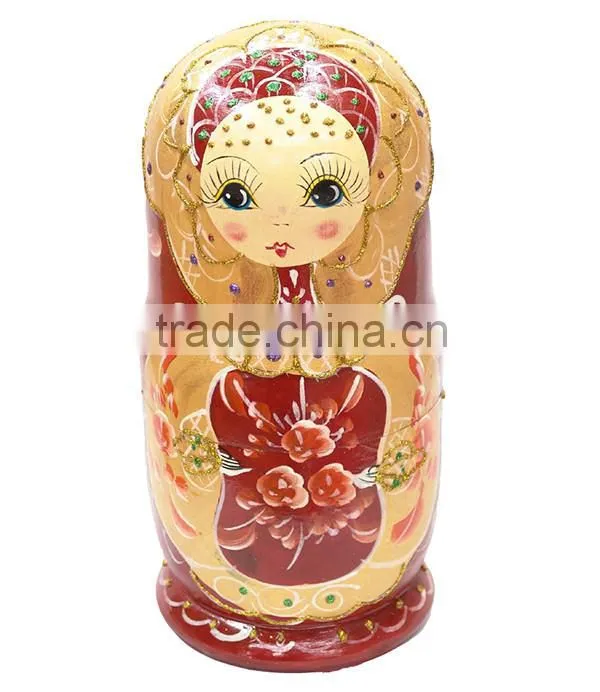 wooden painting doll,matryoshka doll wood,decor small wood doll